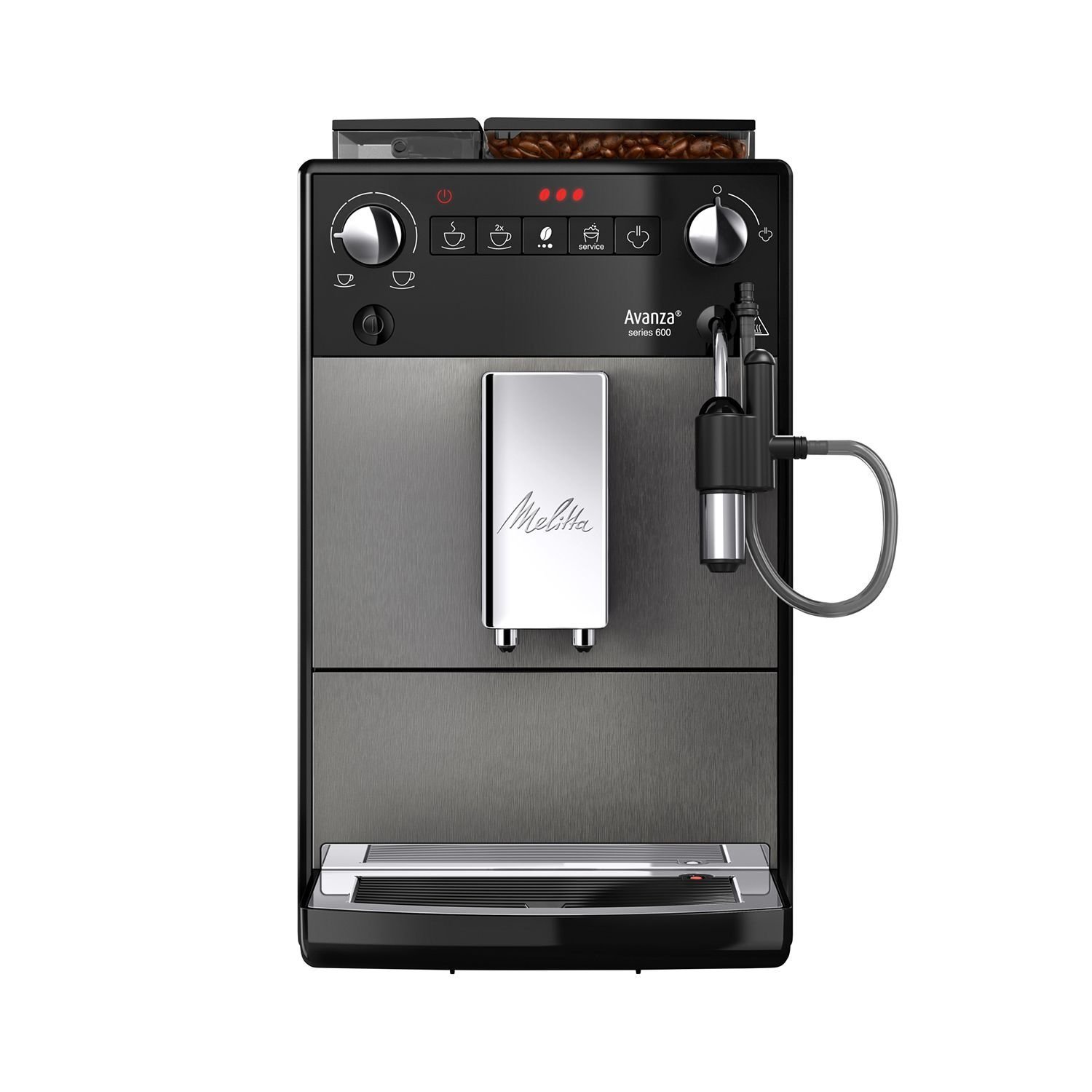56248825-5423-4482-90d9-1a57b3eebdf1 Melitta Avanza Geborsteld Aluminium - Afbeelding 1